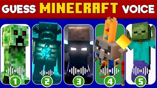 Guess the Minecraft Characters Sound and Voice⛏️| Steve, Alex, Creeper, | Minecraft Quiz Edition