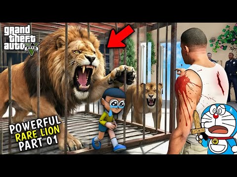 GTA 5 : Franklin Attacked By A Rare Lion in Los Santos || PART # 01 || Afaq Hub