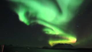 preview picture of video 'Northern Lights from Hurtigruten ship MS Lofoten - November 2014'