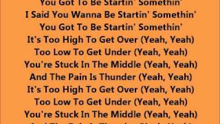 Glee - Wanna be startin&#39; somethin&#39; - Lyrics