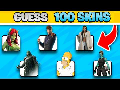 Guess 100 FORTNITE SKINS From Easy To Hard