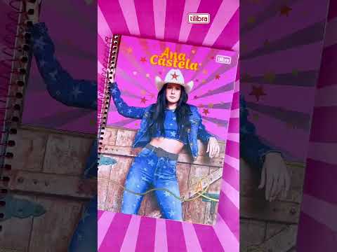 Vídeo do produto Caderno Espiral Capa Dura Universitário 10 Matérias Connect Ana Castela 160 Folhas