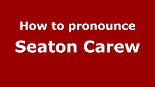 How to pronounce Seaton Carew