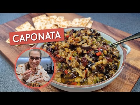 Caponata (antepasto) de berinjela DELICIOSO, fácil e rápido!