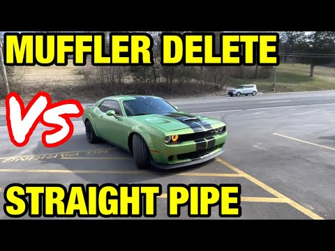 Dodge Challenger Scat Pack 6.4L HEMI V8: MUFFLER DELETE Vs STRAIGHT PIPE!