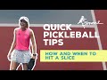 Coach Simone | Pickleball Slices - How and When to hit a slice