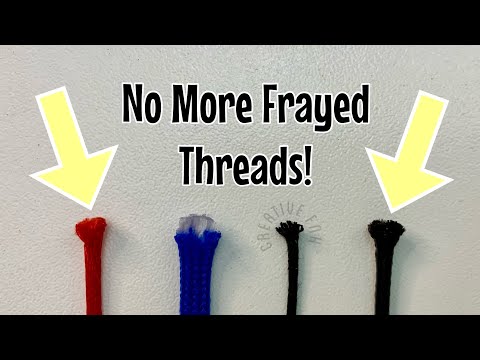 Part of a video titled How to stop threads fraying - 4 x fast & simple ways! - YouTube