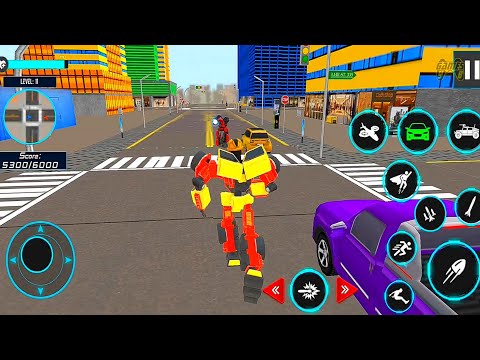 US Red Yellow Flying Robot Drone Car Wars of Robot games | Android iOS Gameplay