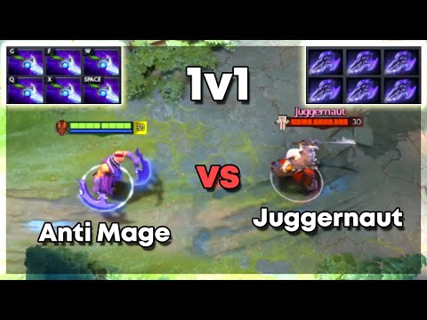 Anti Mage Diffusal x6 vs Juggernaut Mage Slayer x6 | Level 30 Dota 2 1v1 | Who Will Win?