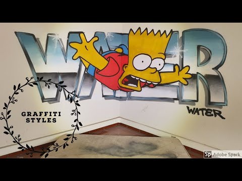 3D Graffiti - Corner Wall - Chrome Letters