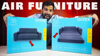 Inflatable Sofa | Intex Pull Out Sofa Cum Bed | Air Furniture Unboxing | Devil Deals