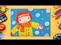 Зимние игры (снежки, Антошка) - урок рисования для детей от 4 лет, как нарисовать ...