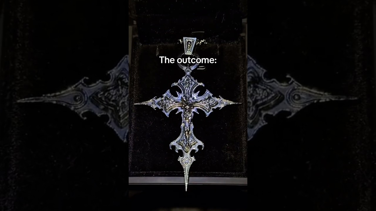 Would you wear these cross pendants…✝️ #jewelry #opiumcore #goth