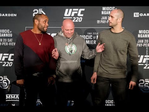 UFC 220: Daniel Cormier vs. Volkan Oezdemir Media Day Staredown - MMA Fighting