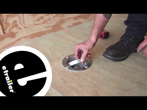 Brophy Swiveling D-Ring Anchor with Backing Plate and Hardware Installation - Enclosed Trailer