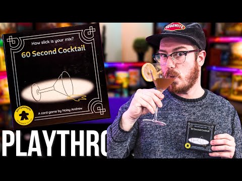 60 Second Cocktail Board Game Playthrough & Cocktail Tutorials!