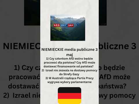 Niemieckie media publiczne 3 maja