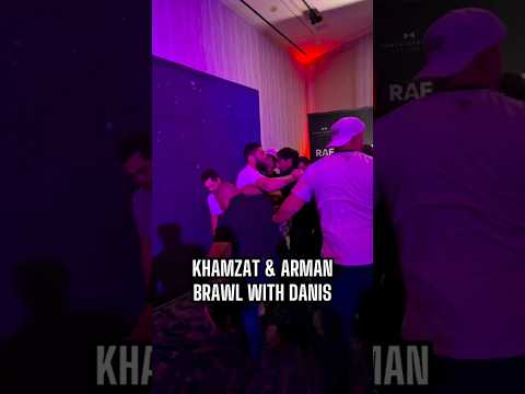 A massive brawl between Dillon Danis, Khamzat Chimaev and Arman Tsarukyan at RAF press conference ⚡️