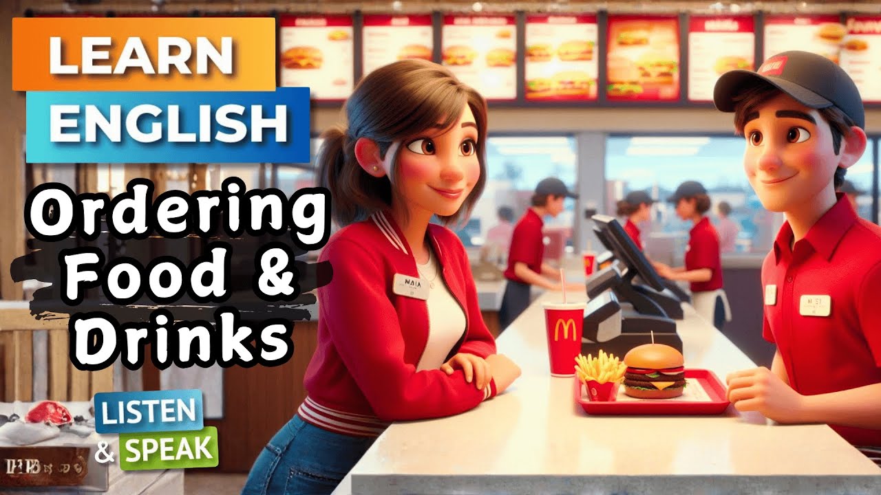 Daily English Conversations: Ordering Food & Drinks - English Listening Skills - Speaking Skills