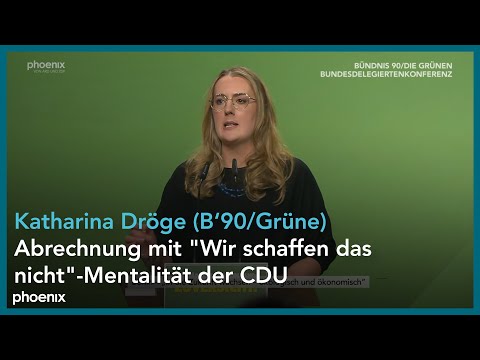 Parteitag B'90/Grüne: Fraktionsvorsitzende Dröge | Rede auf Bundesdelegiertenkonferenz | 26.01.25