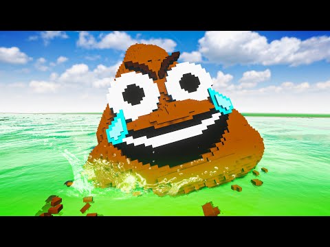Melting a GIANT POOP In A Pool of ACID in Teardown Mods
