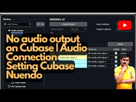 No audio output on Cubase | Audio Connection Setting Cubase Nuendo 🔥🔥🔥🔥🔥