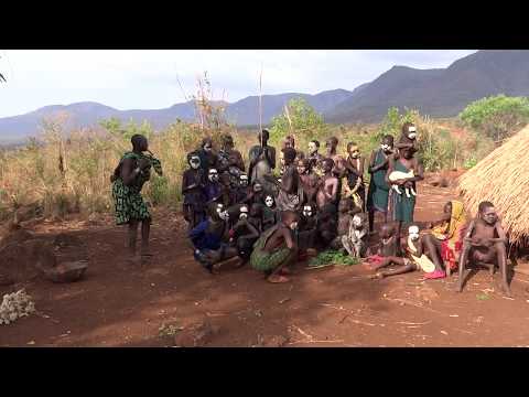 Surma children sing and dance -- Omo Valley, Ethiopia