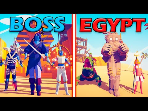 BOSS UNITS TEAM vs MEGA EGYPT TEAM - Totally Accurate Battle Simulator | TABS