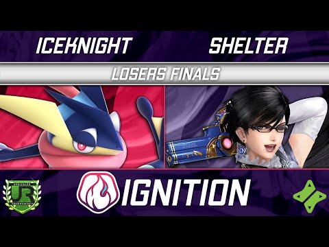 IceKnight (Greninja) vs Shelter (Bayonetta) - Ignition 350 LOSERS FINALS