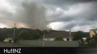 preview picture of video 'Wingate Scrub Fire Lower Hutt NZ'