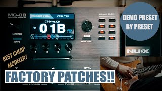 Video thumbnail for NUX MG-30 All Factory Presets | THE ULTIMATE DEMO | No Talking by Emir Bucio
