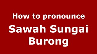 How to pronounce Sawah Sungai Burong