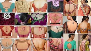New & latest back neck Georgette saree blouse design & pattern||Amazing heart/diamond shape design