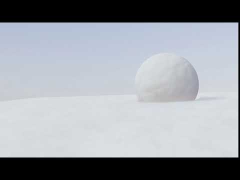 Snowball rolling downhill 4K