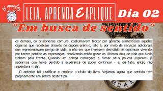 Em busca de sentido - Leitura diria - Audiobook - Dia 02 - Livros de autoconhecimento