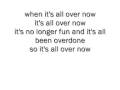 Eric Hutchinson- All over now, lyrics