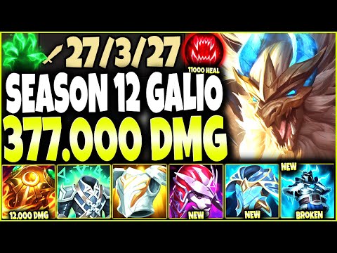 Season 12 Galio is IMMORTAL of IMMORTALS 377.000 TOTAL DMG 🔥 LoL Galio Build Preseason 2022 Gameplay