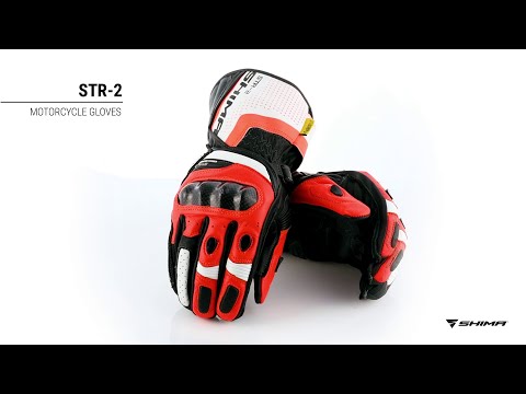 SHIMA STR-2 Red Fluo - Sport Motorcycle Gloves