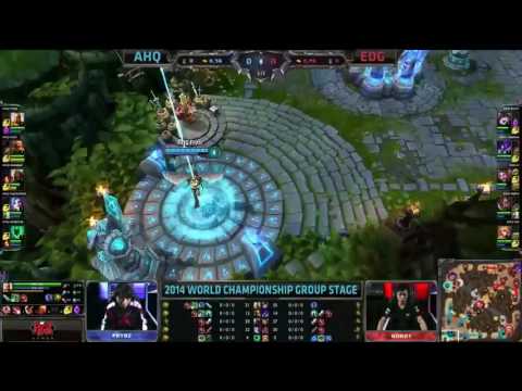 ♠ SEASON 4 ♠ || ahq e Sports vs Edward Gaming Game 2 Group A World Championship 2014 Day 4