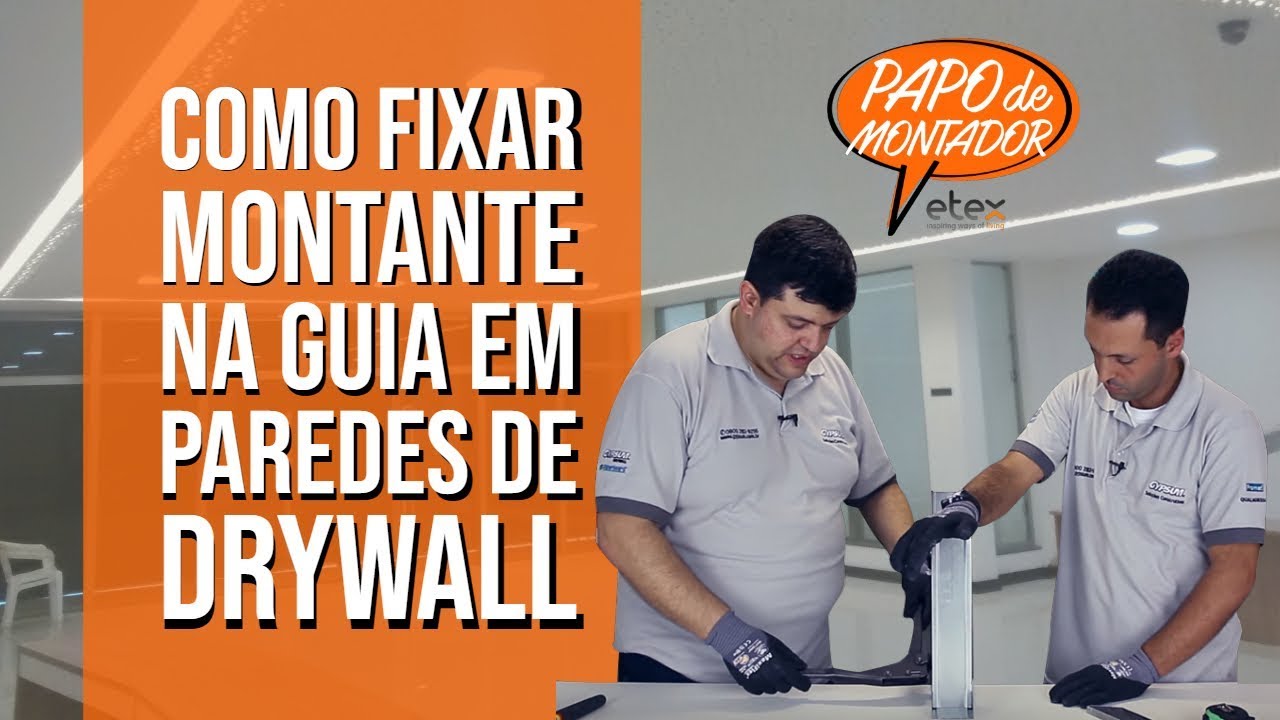 Como fixar montante na guia em paredes de Drywall - DICA #26