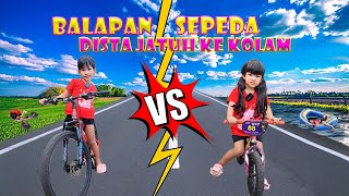 Download lagu BALAPAN SEPEDA DISTA JATUH KE KOLAM😱😱!! DOMINIQUE NYUNGSEP🥵 #viralvideos mp3