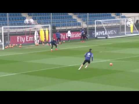 Golazo de Cristiano Ronaldo en el entrenamiento Del Real Madrid