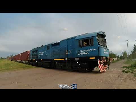 CRRC 9476 CON 51 CONTENEDORES VACIOS + 9467 V/S #trenesargentinoscargas 