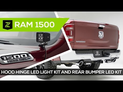 2019-2021 Ram 1500 Hood Hinge and Rear Bumper LED Light Mounts