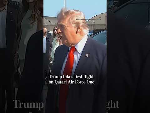 Trump takes first flight on Qatari Air Force One