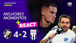 VASCO 4 X 2 MARICÁ | MELHORES MOMENTOS | CAMPEONATO CARIOCA | REACT | ge tv
