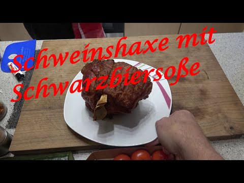 Pork knuckle with dark beer sauce - The Grill Junkie 847