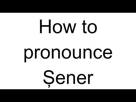 How to Pronounce Şener (Turkish)