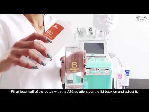 [How to SET UP 1] Hydra Aqua Peeling Machine 7 in 1 Tutorial Bottles | h2o2 Facial Machine