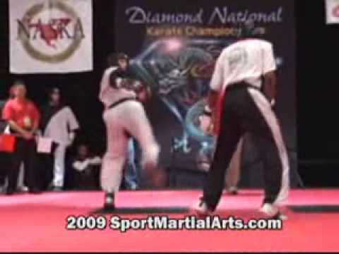 Ross Levine v Travis Plowden - Men's team sparring - 2009 Diamond Nationals